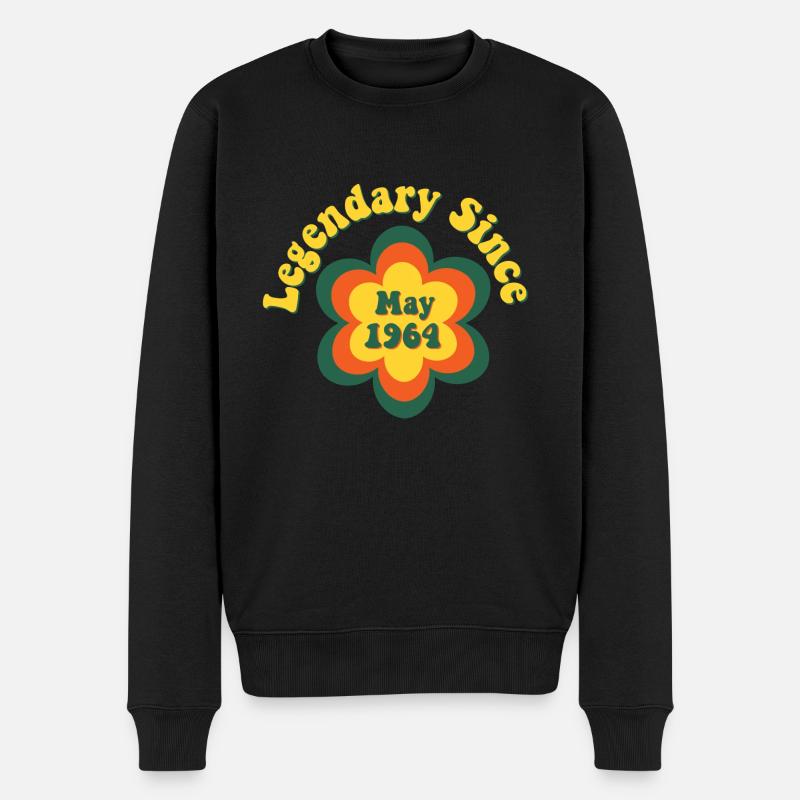 Jubiläumsgeschenk, legendär seit Mai 1964 - Männer Premium Bio Pullover - Schwarz