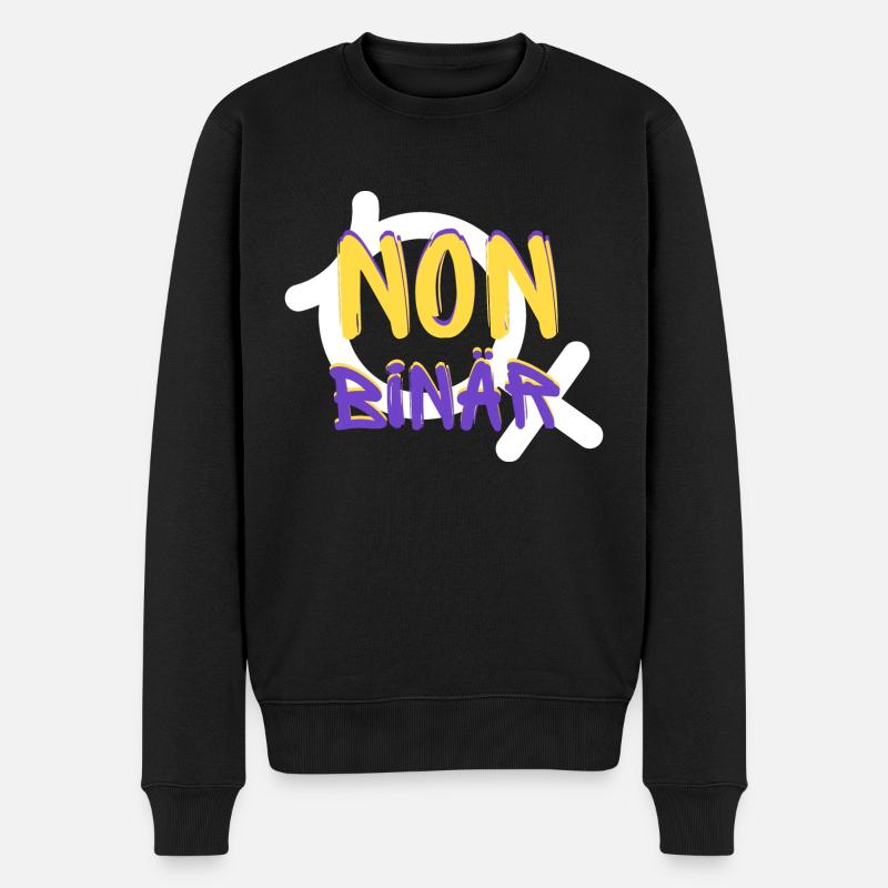 NON BINÄR Identity - Männer Premium Bio Pullover - Schwarz