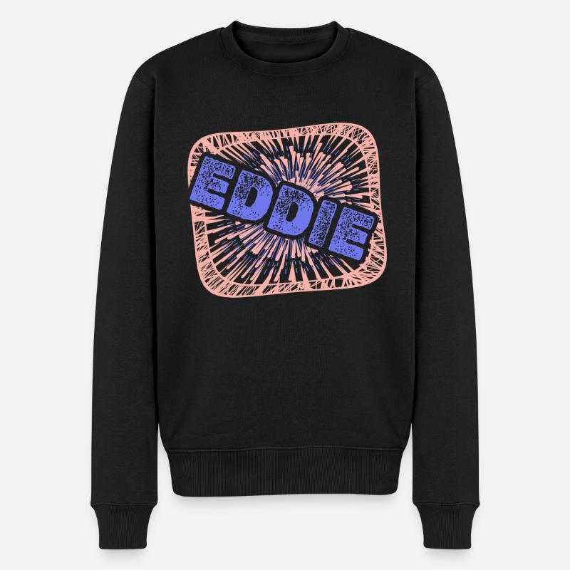 Kollege Eddie - Männer Premium Bio Pullover - Schwarz