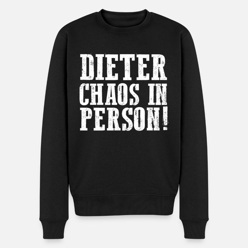 Prénom Dieter - Pull Premium bio Homme - noir