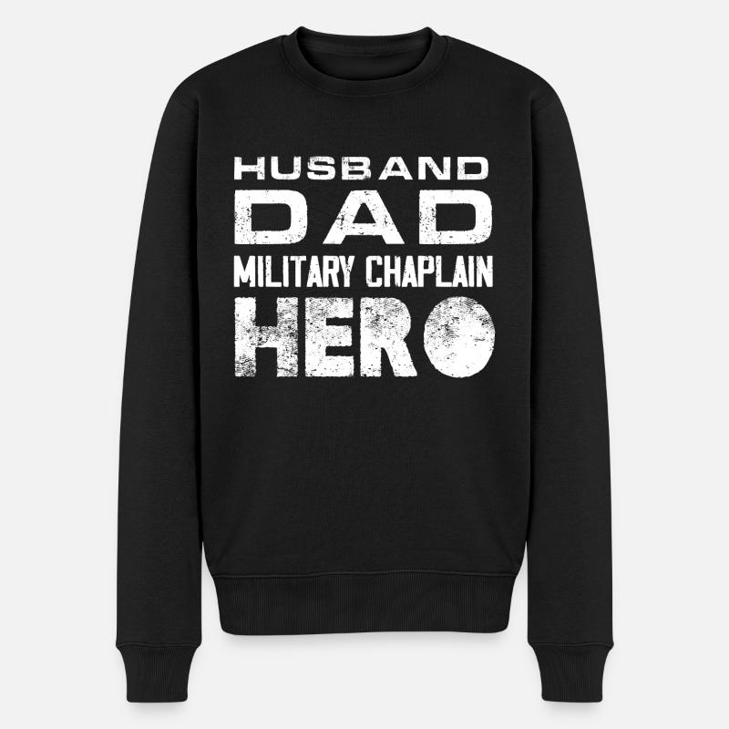 Mari Papa Aumônier militaire Héros - Pull Premium bio Homme - noir