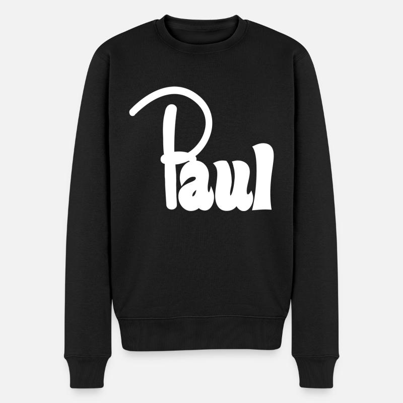Paul - Männer Premium Bio Pullover - Schwarz