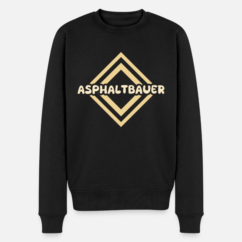 Job Asphaltbauer - Männer Premium Bio Pullover - Schwarz