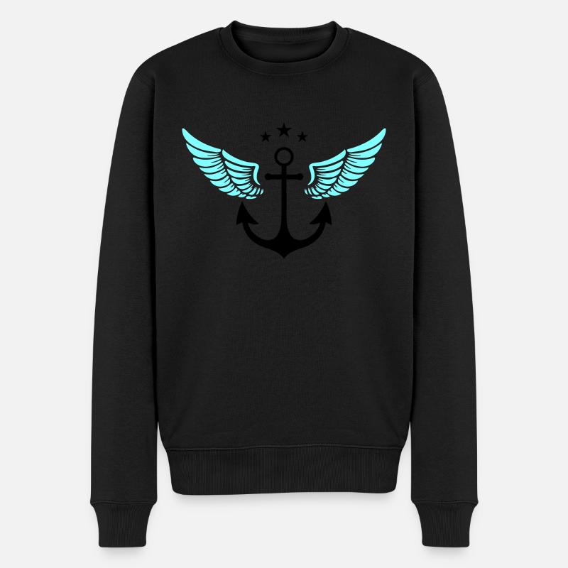 Symbole d’ancre - Pull Premium bio Homme - noir