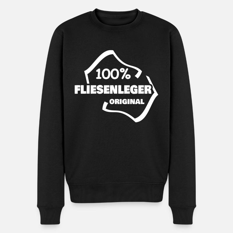 Le métier de carreleur - Pull Premium bio Homme - noir