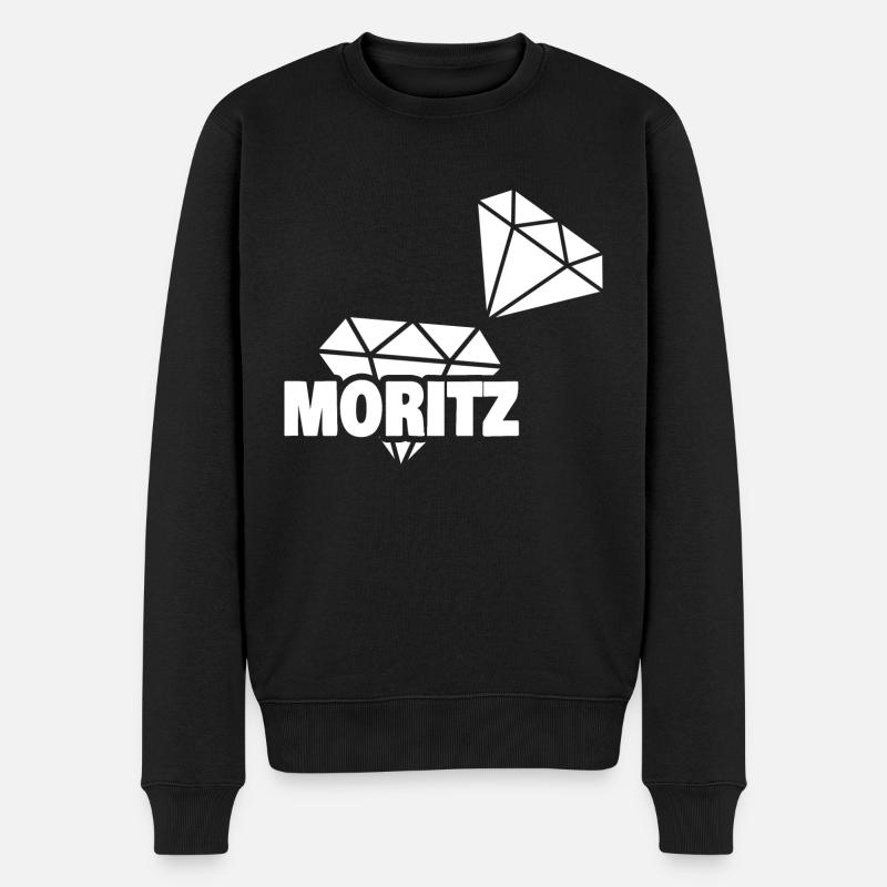 Moritz - Männer Premium Bio Pullover - Schwarz