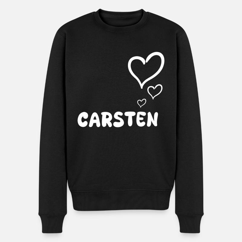 Gift for Carsten - Men's Premium Organic Jumper - black