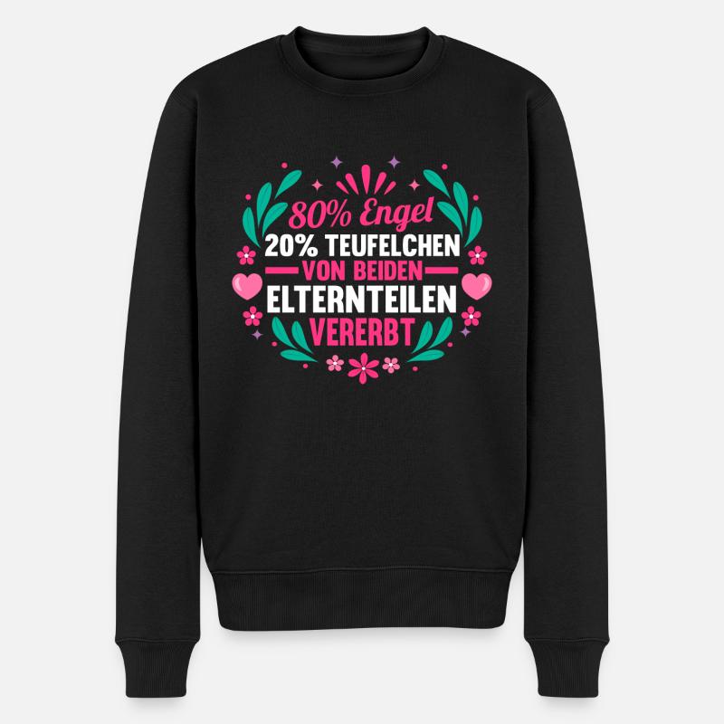 Töchter Tochter - Männer Premium Bio Pullover - Schwarz