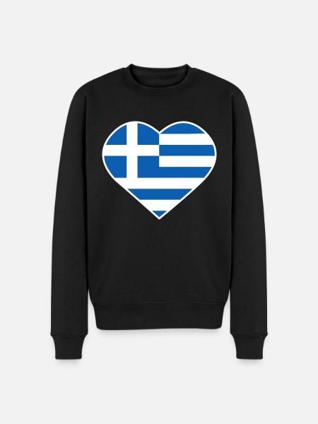 I love Greece - Men's Premium Organic Jumper - black
