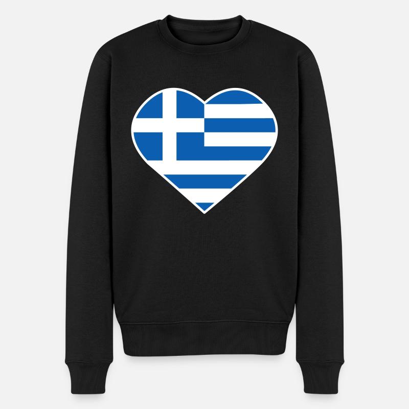 J’adore la Grèce - Pull Premium bio Homme - noir