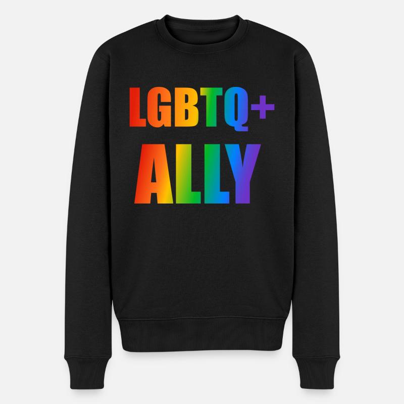 LGBTQ-Verbündeter - Männer Premium Bio Pullover - Schwarz
