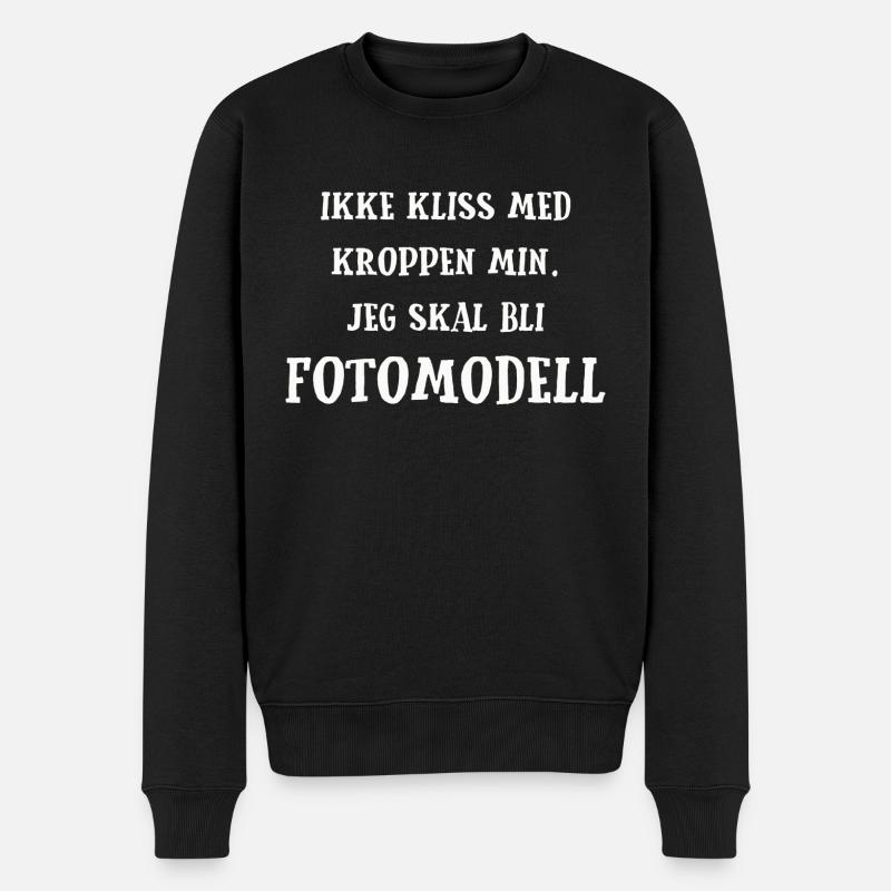 Modèle photo - Pull Premium bio Homme - noir
