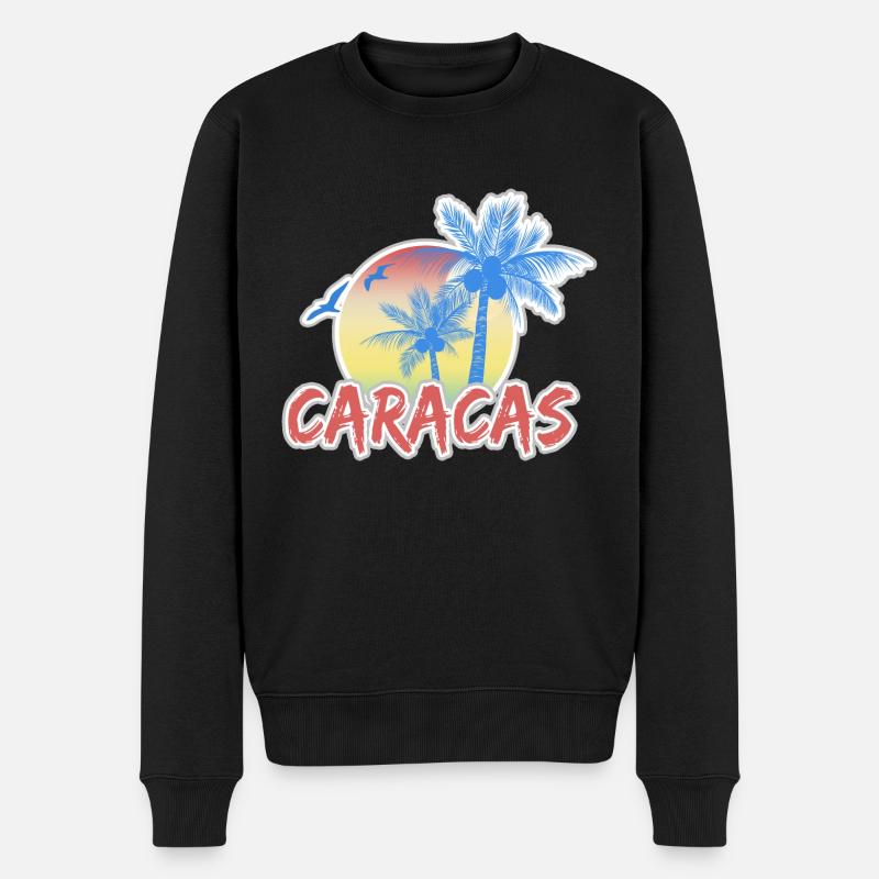 Vacances Caracas - Pull Premium bio Homme - noir