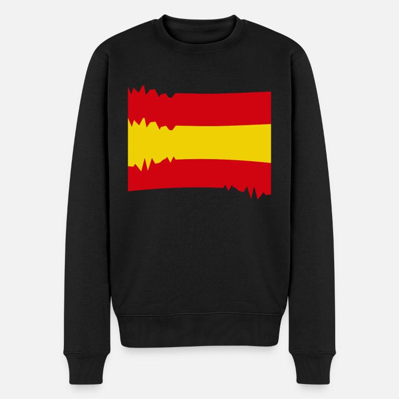 Drapeau espagnol : aspect flou - Pull Premium bio Homme - noir