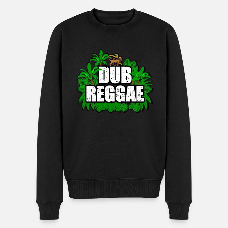 Reggae Dub - Männer Premium Bio Pullover - Schwarz