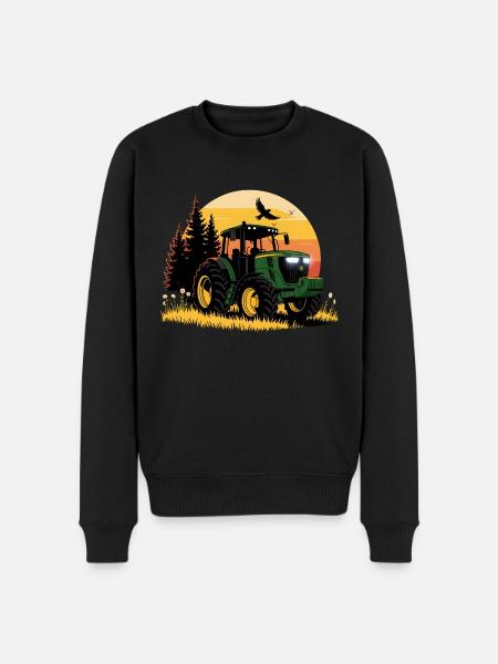 Tractor - Tug - Farmer - Men's Premium Organic Jumper - black