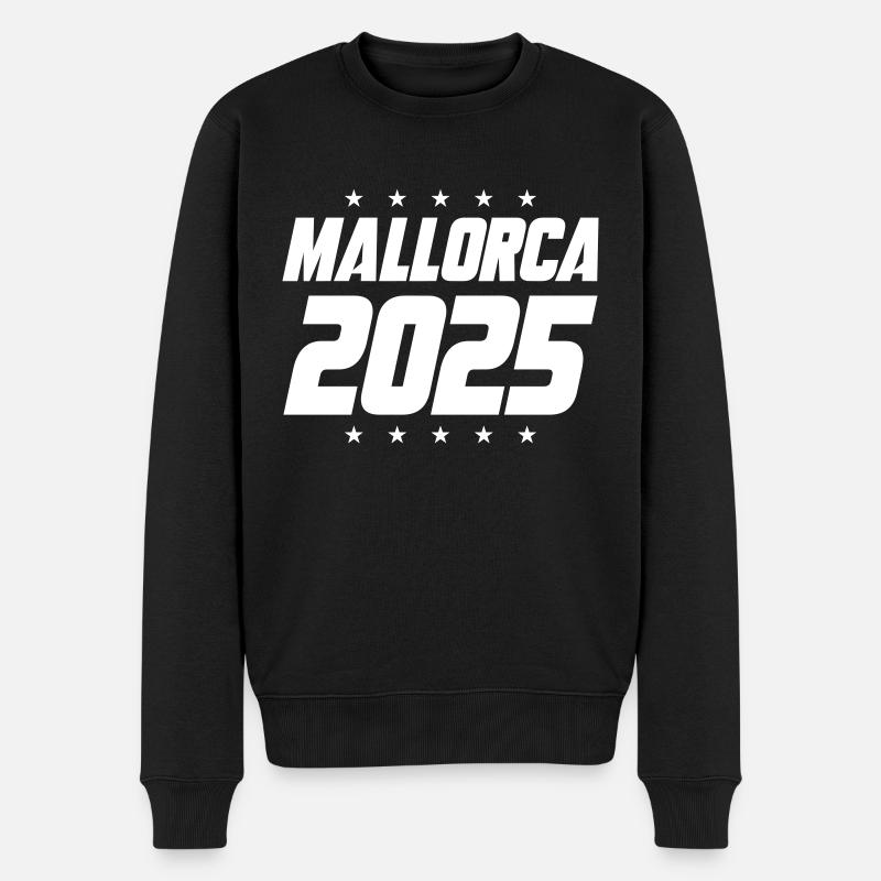 Mallorca 2025 - Männer Premium Bio Pullover - Schwarz