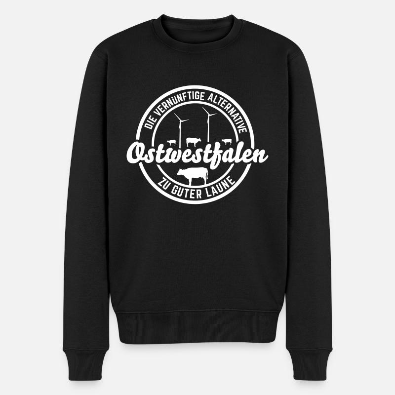 Ostwestfalen Spruch Alternative zu guter Laune - Männer Premium Bio Pullover - Schwarz