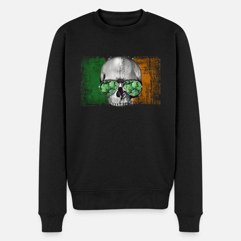 Irland - Männer Premium Bio Pullover - Schwarz