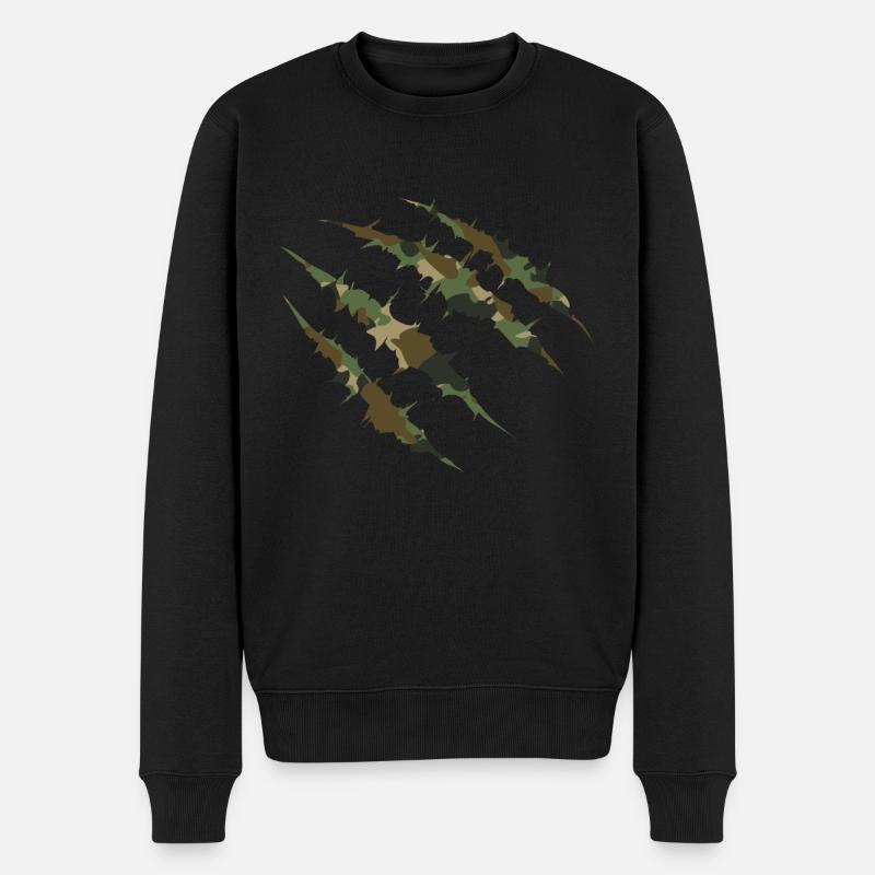 Combat Klauen - Camouflage Militär - Männer Premium Bio Pullover - Schwarz