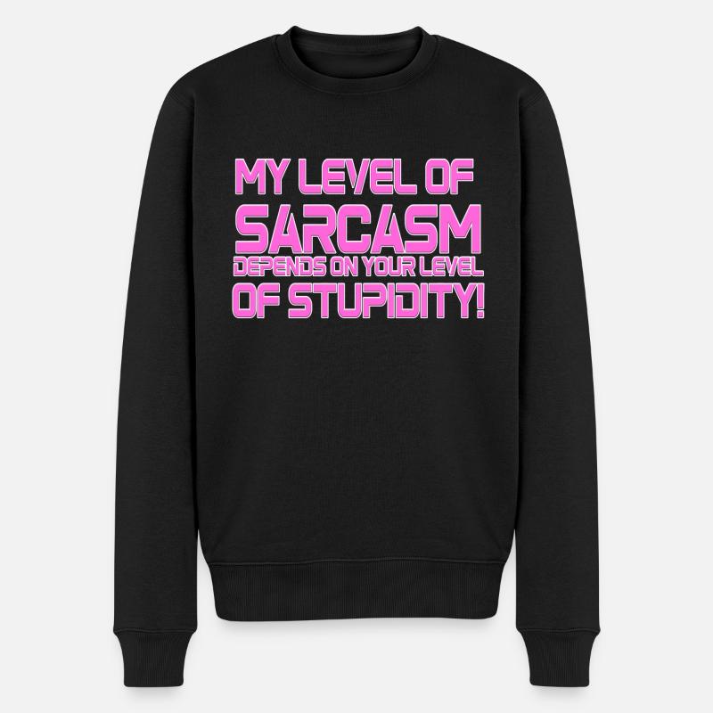 Sarkasmus - Männer Premium Bio Pullover - Schwarz