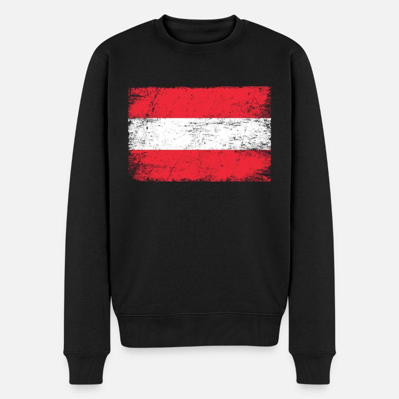 Drapeau autrichien drapeau patriotes - Pull Premium bio Homme - noir