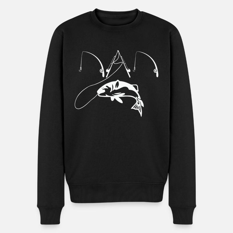 Papa pêcheur - Pull Premium bio Homme - noir