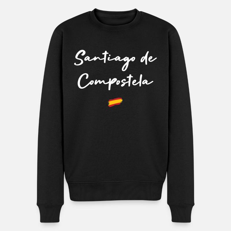 Santiago de compostela - Männer Premium Bio Pullover - Schwarz