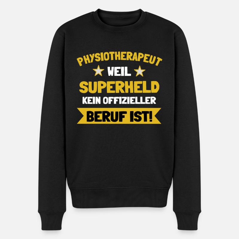 Physiotherapie - Männer Premium Bio Pullover - Schwarz