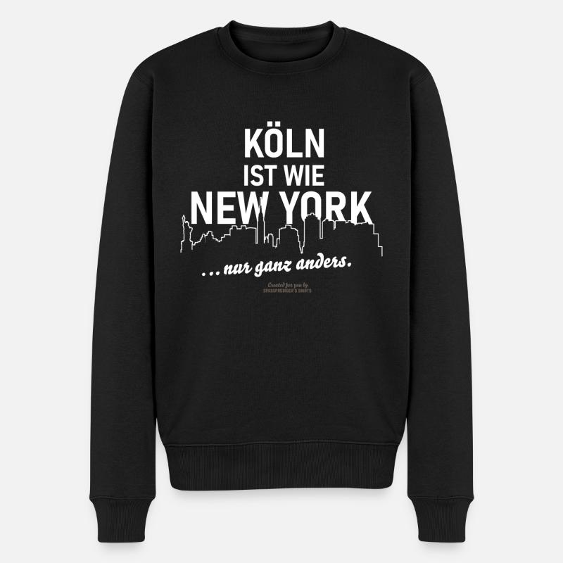 Köln - Männer Premium Bio Pullover - Schwarz