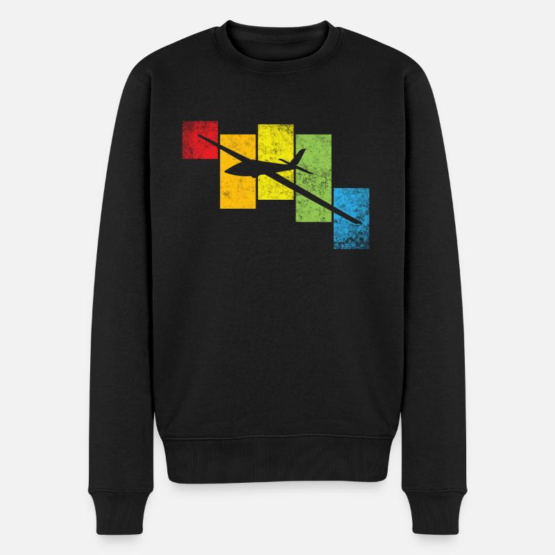 Segelflieger - Männer Premium Bio Pullover - Schwarz
