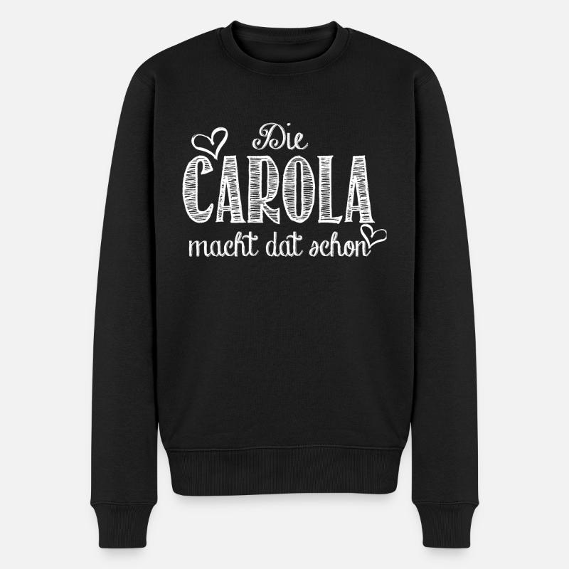 Carola - Männer Premium Bio Pullover - Schwarz
