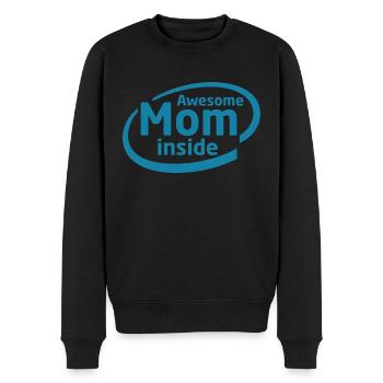 Awesome MOM Inside - Men's Premium Organic Jumper - black - Front - Nico (187cm)