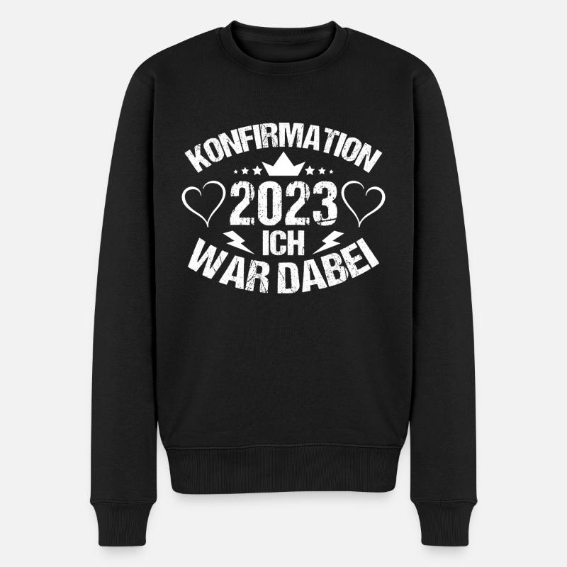 Alles Gute zur Konfirmation Konfirmand - Männer Premium Bio Pullover - Schwarz