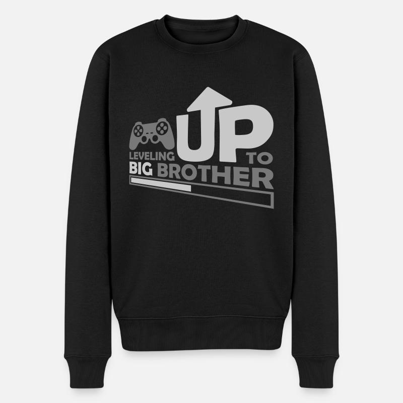Monter de niveau grand frère - Pull Premium bio Homme - noir