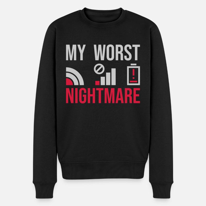 Symboles mon pire cauchemar - Pull Premium bio Homme - noir