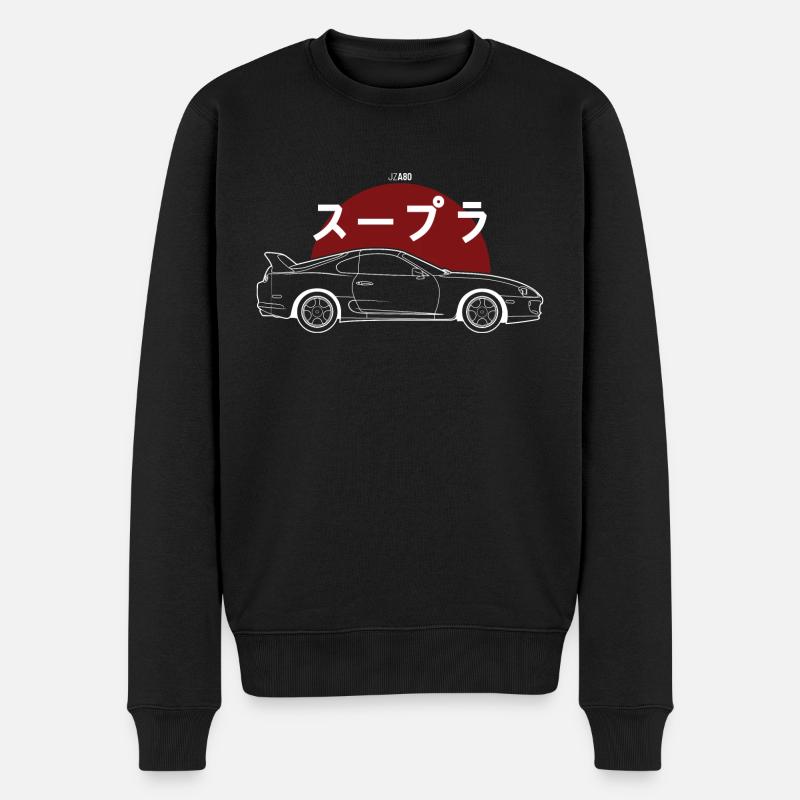 JZA80 Illustration - Pull Premium bio Homme - noir