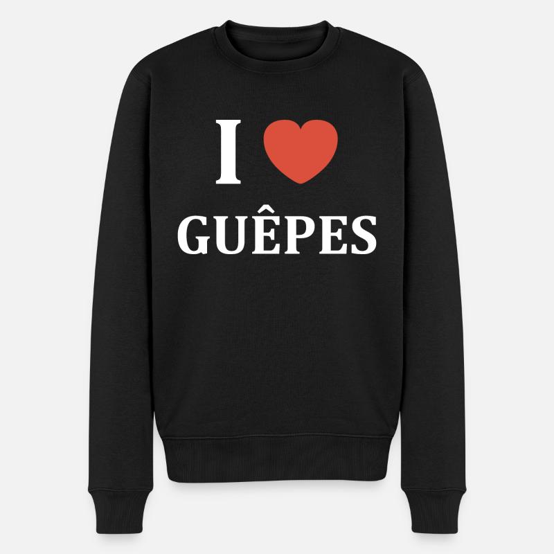 i love guêpes - Pull Premium bio Homme - noir