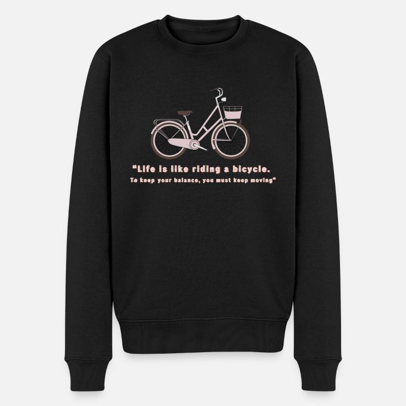 🚲 Vie à vélo - Pull Premium bio Homme - noir