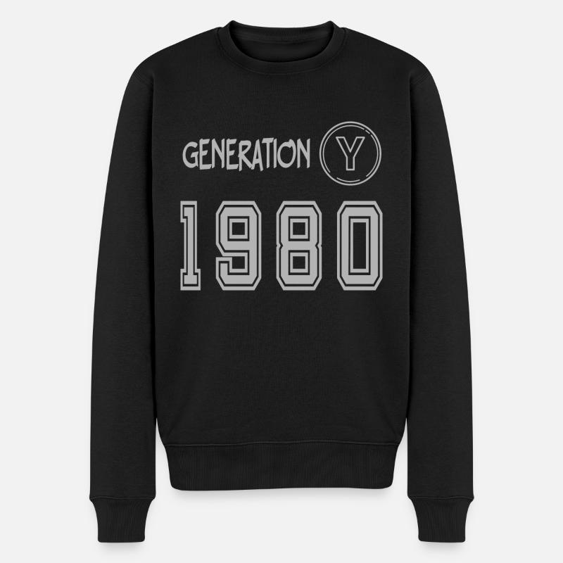 Génération Y 1980 - Pull Premium bio Homme - noir