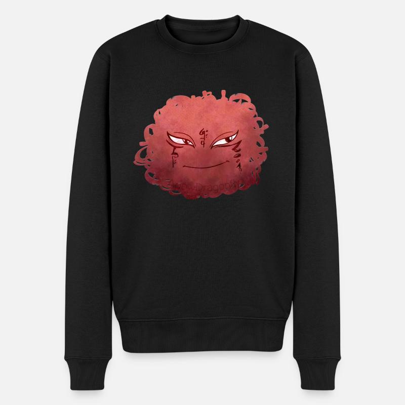 Little Pelota Monster n°9 – rot - Männer Premium Bio Pullover - Schwarz