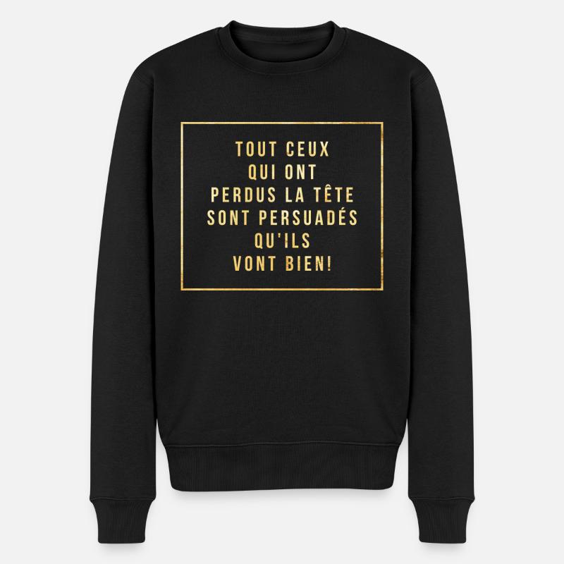 Citation du sage - Pull Premium bio Homme - noir
