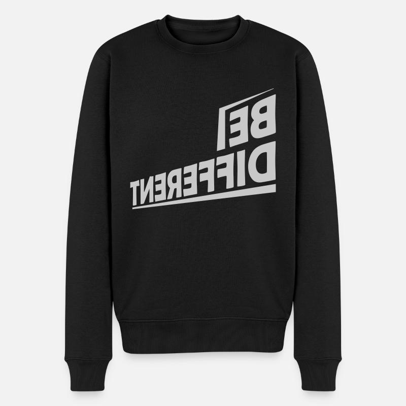 Be different Logo Design - Men's Premium Organic Jumper - black