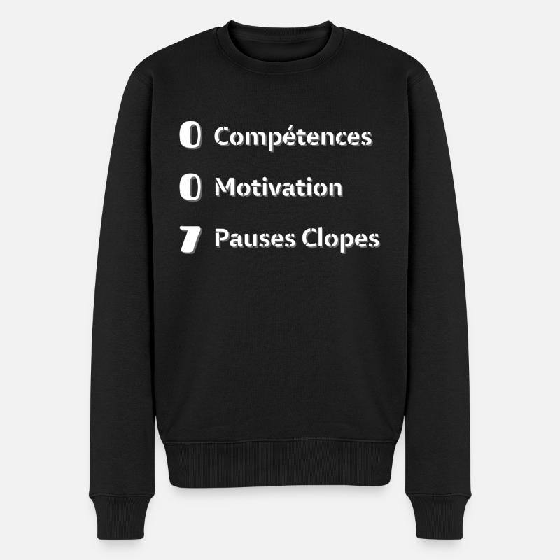 Zéro motivation au travail - Pull Premium bio Homme - noir