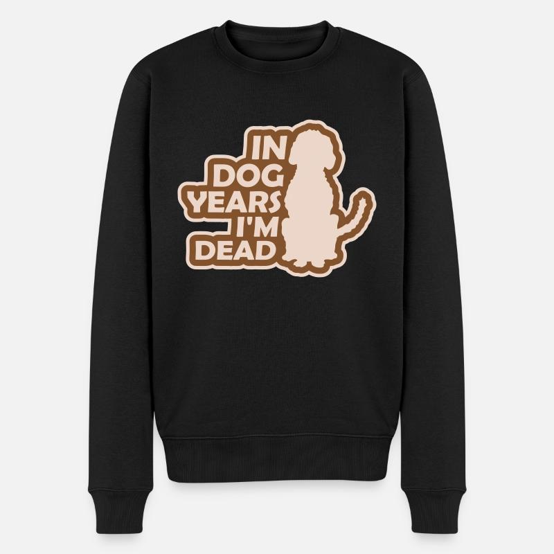 in dog years Dead - Männer Premium Bio Pullover - Schwarz