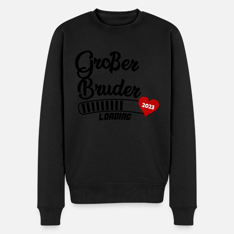 Großer Bruder Loading 2023 - Männer Premium Bio Pullover - Schwarz