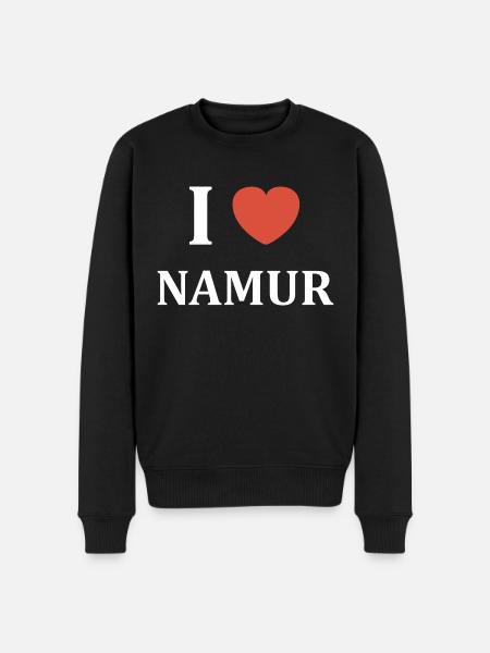 i love Namur - Pull Premium bio Homme - noir