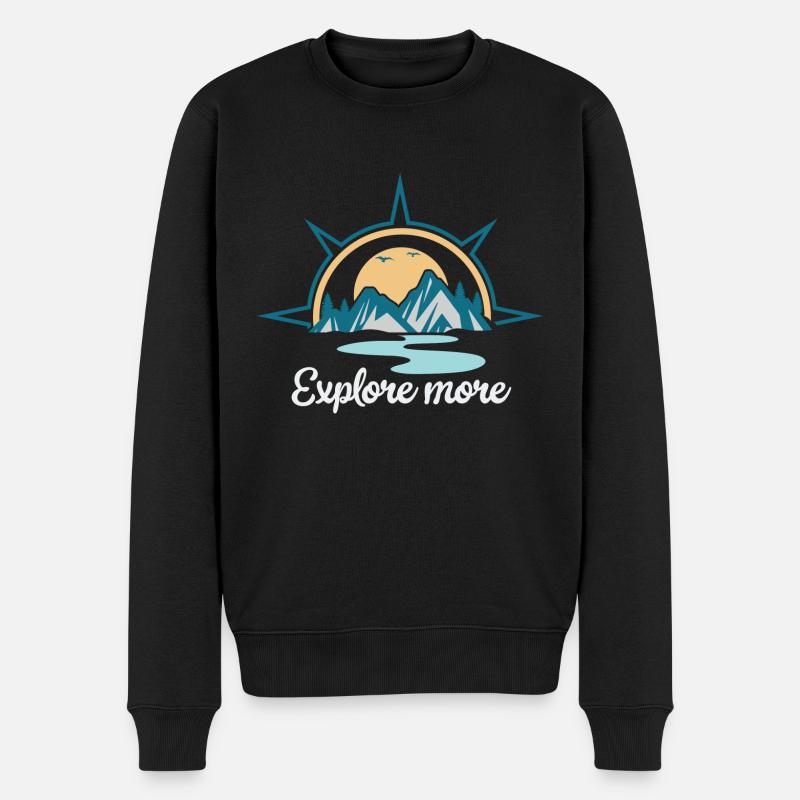 En savoir plus. Explorez davantage. randonnée, exploration, - Pull Premium bio Homme - noir