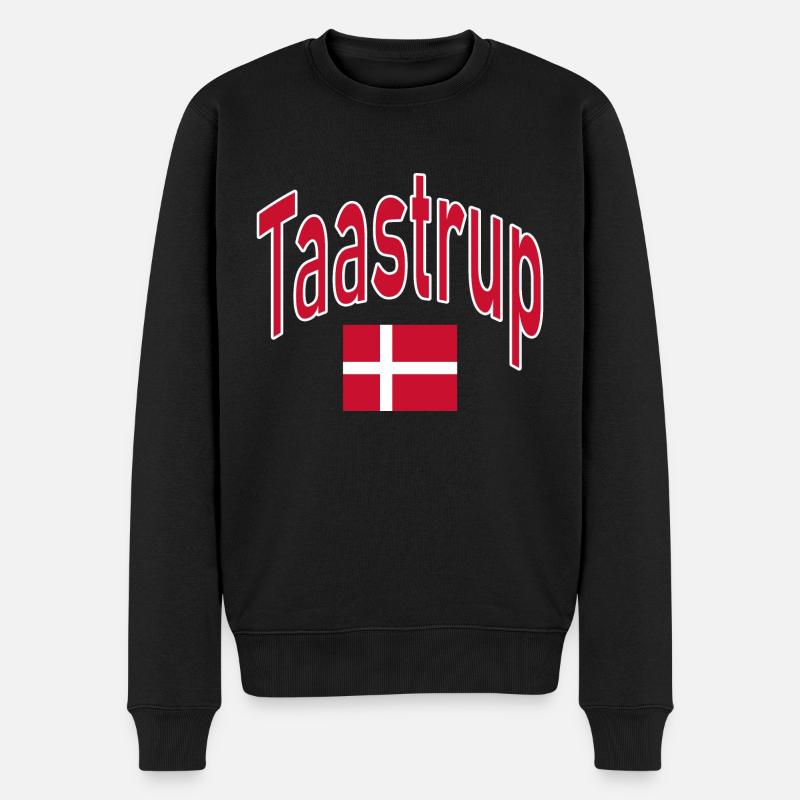 Drapeau du Taastrup Danemark - Pull Premium bio Homme - noir