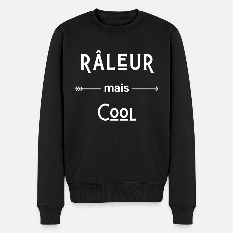 râleur mais cool - Pull Premium bio Homme - noir